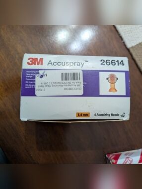 3M Accuspray Paint Spray Gun Nozzle Refills, Orange, 1.4mm, for PPS 2.0, 4-pk